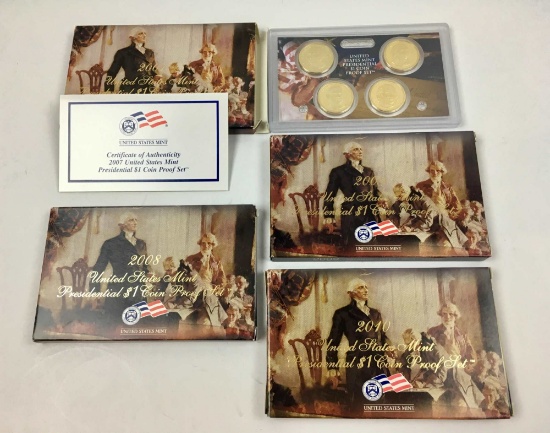 4 PRESIDENTIAL $1 PROOF SETS