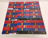 9 UNCIRCULATED $1 PRESIDENTIAL COIN SETS