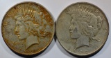 1922, 1926D PEACE DOLLARS