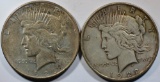 1922, 1926D PEACE DOLLARS