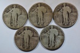 5 STANDING LIBERTY QUARTERS