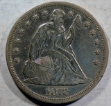 1872 SEATED LIBERTY DOLLAR