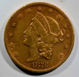 1876 $20 LIBERTY GOLD COIN