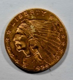 1925D $2.5 INDIAN HEAD GOLD COIN