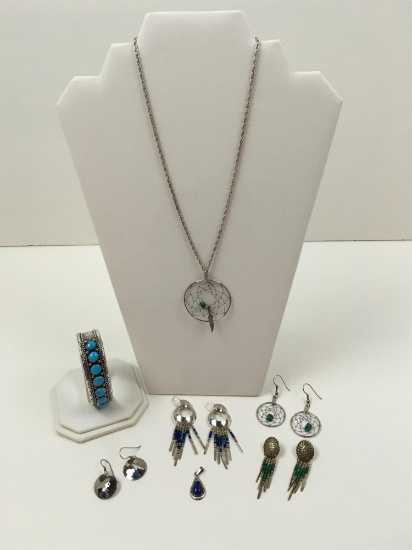 STERLING SILVER & SILVER TONE JEWELRY