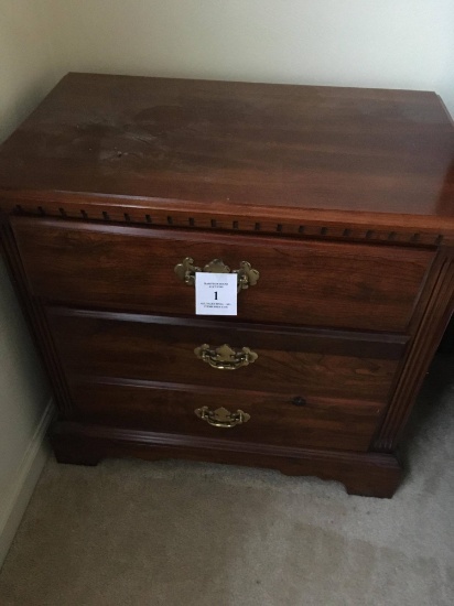 THREE DRAWER BEDSIDE CABINET