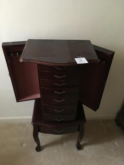 JEWELRY CABINET WITH DRAWERS & SIDES