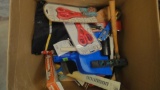 BOX LOT OF TOOLS AND SUPPLIES