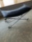 MID CENTURY MODERN LEATHER & CHROME BENCH SEAT