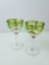 PAIR OF HANDBLOWN VENETIAN WINE GLASSES