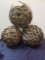 SET OF 3 WICKER BALLS