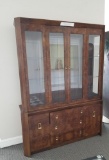 CONTEMPORARY LIGHTED BREAK FRONT CABINET