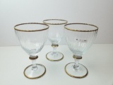 SET OF 3 WIDE MOUTHED WINE GOBLETS