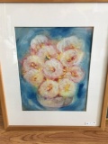 DECORATIVE PASTEL IN FRAME OF FLOWERS