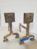 FEDERAL PAIR OF FIREPLACE ANDIRONS