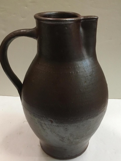 RED BROWN GLAZE HANDLED JUG