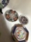 8 PIECES MISC IMARI STYLE PLATES WITH STAND