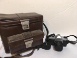 PENTAX K1000 WITH LEATHER CAMERA BAG