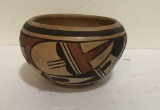 HANDPAINTED ABSTRACT POTTERY BOWL