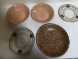 LOT OF 5 MISC BOWLS