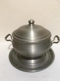 LARGE LIDDED SOUP TUREEN W TRAY