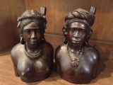 PAIR OF AFRICAN FIGURES - MALE & FEMALE