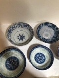 5 PIECES OF UNMATCHED BOWLS - ASIAN