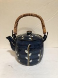 HANDCRAFTED CERAMIC TEA KETTLE W LID AND HANDLE