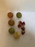 GROUP OF 10 PIECES OF STONE FRUIT