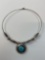 TURQUOISE & STERLING PENDANT NECKLACE