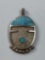 STERLING & TURQUOISE PENDANT BY HAROLD SMITH