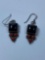 PAIR OF STERLING & STONE EARRINGS