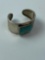 STERLING & LARGE TURQUOISE STONE CUFF BRACELET