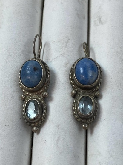 STERLING AND STONE EARRINGS