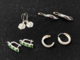 GROUP OF FOUR PAIRS OF EARRINGS
