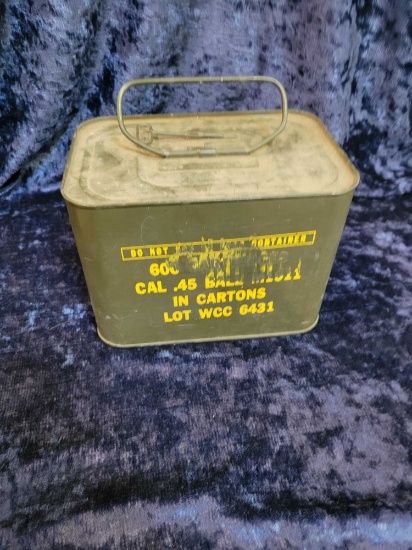 UNOPENED CONTAINER OF 45 CALIBER AMMO
