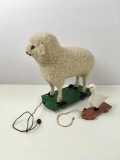 TWO PULL TOYS - SHEEP AND GOOSE