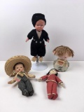 FOUR VINTAGE DOLLS