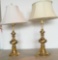 PAIR OF BRASS TABLE LAMPS