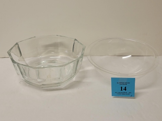 GLASS AND PLASTIC BOWL