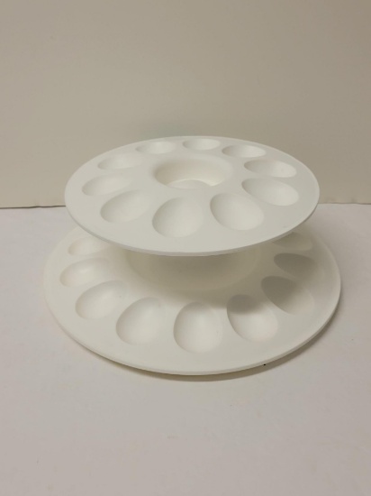 2 TIERED DEVILED EGG TRAY