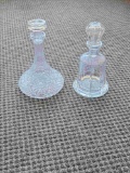 2 GLASS CRUETS WITH STOPPERS