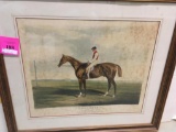 EQUESTRIAN PRINT OF VELOCIPEDE-WINNER OF THE ST LE