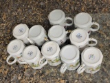 LOT OF 11 MATCHING COFFEE CUPS