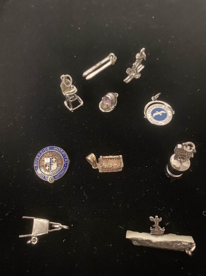 GROUP OF STERLING CHARMS