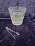 WATERFORD WS CRYSTAL ICE BUCKET WITH TONGS