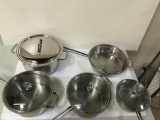 5 PIECES OF CHANTAL COOKWARE
