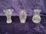 MIXED LOT OF 3 WATERFORD CRYSTAL BUD VASES