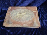 LARGE FAUX MARBLE BOOK JEWELRY BOX