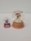 LOT OF 2 CHRISTMAS PUPPY SNOW GLOBES